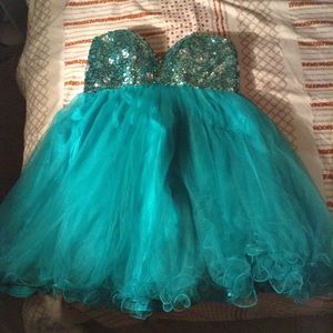 Turquoise Homecoming Dress